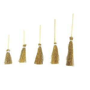 2406 mingzhen bruja pequeña escoba paja mini artesanía decoración <span class=keywords><strong>casa</strong></span> de muñecas - Product Image 5