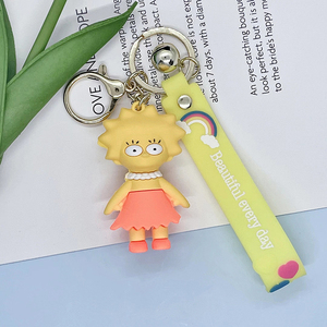 Nuevo Llavero Colgante 3D de Los Simpson de Dibujos Animados, de PVC Suave, para Llaves de Coche, Decoración de Mochila, con Correa de Muñeca - Product Image 4