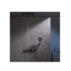 2024 nuevo techo <span class=keywords><strong>tipo</strong></span> baño lujo latón puro cuadrado cabezal de ducha grifo mezclador termostático ducha de <span class=keywords><strong>lluvia</strong></span> - Product Image 1
