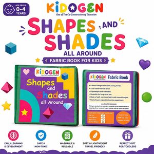 หนังสือผ้า KIDOGEN รูปทรงและสีสันหลากหลาย สำหรับเด็กอายุ 0-4 ปี เสริมพัฒนาการ นุ่มนวล ซักได้ พกพาสะดวก - Product Image 1