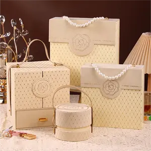 Geschenkdozen High-End Recyclebare Souvenirdoos Voor Verjaardagsgeschenken Snoepjes Kraft Embossing Papier Sieraden Verpakkingstas