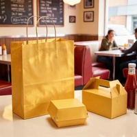Caja Ecológica Personalizada para Comida para Llevar, con Compartimento para Mini Smash Burger, Vaso para Salsas, Envoltorio para Pollo Frito, Papas Fritas, Empaque para Comida Rápida