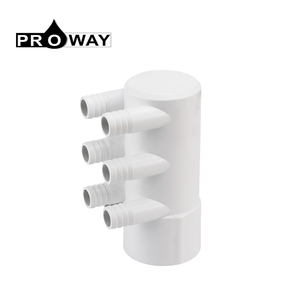 Collecteur d'eau en plastique à 6 ports de 2 pouces pour spa, piscine, salle de bain moderne, accessoires de plomberie pour bain à remous - Product Image 6