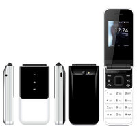 Teléfono Móvil Flip 2G GSM Doble SIM, Cámara de 0.08MP, Radio FM, Teclado, Teléfono con Funciones Básicas, Logotipo Personalizado en Español/Alemán, Software