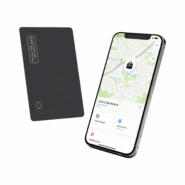 2026 New Arrivals MFI Certified Ultra-Thin Plastic GPS Positioning Locator Alarm Kids Elderly IOS FindMy App 4G Real-Time tracker card luggage tracker