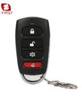Télécommande Universelle Métallique Noire 4 Boutons à Code Apprenant Sans Fil pour Porte de Garage, Duplicateur Électrique 433MHz 315MHz