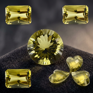 Precio de fábrica al por mayor, cuarzo de oliva natural, piedras preciosas sueltas facetadas, corte de trillones, todos los tamaños, certificado IGI, pares disponibles - Product Image 4
