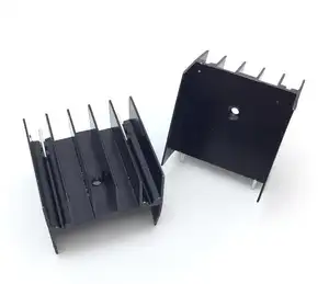 10pcs black Aluminium TO-220 30x25x30mm Heatsink TO 220 Heat Sink Transistor Radiator TO220 Cooler Cooling 30*25*30MM With 2pin
