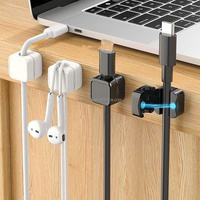 Clip Magnético para Cable de Ratón, Protector de Cable de Escritorio con Enrollador de Cable, Enchufe de Fila, Soporte de Línea de Carga USB, Organizador Electrónico