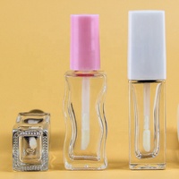 Tubes vides ondulés en verre pour brillant à lèvres et huile à lèvres 7ml, tubes cosmétiques pour rouge à lèvres liquide et blush