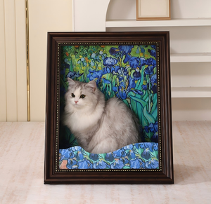 Divertida Cama para Gatos con Diseño Novedoso, Rascador de Doble Capa Extra Grande, Cama para Gatos con Diseño de Pintura al Óleo de la <span class=keywords><strong>Mona</strong></span> Lisa, Cama para Mascotas de Cartón Corrugado - Product Image 5