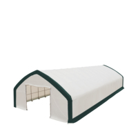 Abri de stockage extérieur robuste en acier galvanisé avec bâche, imperméable et résistant au vent, pour garage et parking, 1200 m² Ft.