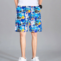 Nouveau Mens Mid Board Shorts Floral Imprimé Séchage Rapide Maillots De Bain Troncs pour Plage Surf Loisirs Surf-pour Hommes De Bain Homme