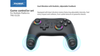 Control Inalámbrico para Juegos al por Mayor, Gamepad con Luz RGB, Giroscopio de 6 Ejes, Vibración Ajustable para Switch, P3, PC, Android
