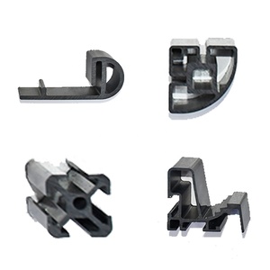 Tùy chỉnh co đùn PE nhựa hồ sơ Rollo perfil PVC U GRIS uPVC hồ sơ tủ lạnh con dấu với PVC cấp thực phẩm Ốp chân tường - Product Image 2