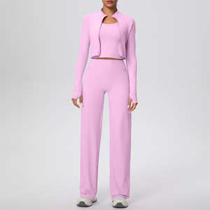 <span class=keywords><strong>2025</strong></span> Tùy Chỉnh Tập Thể Dục Phòng Tập Thể Dục Cao Co Giãn Mở Lại Áo Ngực Thể Thao Cao Eo Tummy Kiểm Soát Xà Cạp Tập Thể Dục Yoga Rộng Bùng Quần Bộ - Product Image 5