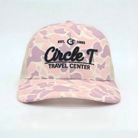 Gorra Trucker Richardson 112 con Camuflaje OEM, Gorras Richardson 256 al por Mayor, Gorras Trucker con Logotipo Personalizado, Bordado 3D y Parche de Cuero
