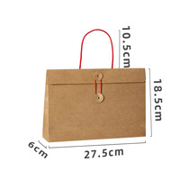 Boîte d'emballage rectangulaire portable en papier kraft avec poignée, découpes prédécoupées pour biscuits, pain, snacks, bonbons, café et thé