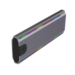 RGB Kleurrijke Licht M2 SSD behuizing Type-C USB3.1 Dual Protocol SATA NGFF NVMe <span class=keywords><strong>2</strong></span>-in-1 M.<span class=keywords><strong>2</strong></span> SSD Enclosure - Product Image 6