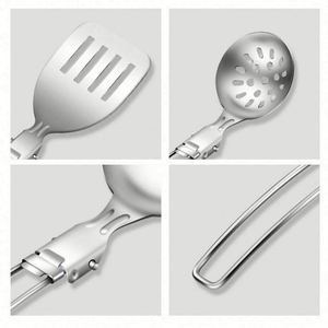 Usa Mairun823 304 Stainless Steel Eco-Friendly <b>6</b>-Piece Portable Cooking Tool Set Outdoor Camping Picnics Stir Frying Spatula Pot - Product Image 6