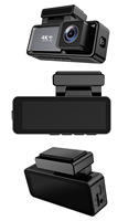 Kotak hitam mobil Dashcam dengan definisi tinggi 4K penglihatan malam 24H Monitor parkir layar LCD perekam Video untuk mengemudi yang aman