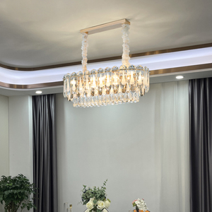 Candelabro de nuevo diseño para decoración de interiores, candelabro de cristal moderno para escalera de Hotel dorado Led de lujo - Product Image 5