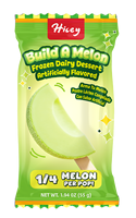 Nouvelle Arrivée Hicey : Crème Glacée en Gros Saveur Melon Honeydew, Crème Glacée 3D en Forme de Fruit Melon Hami et de Noix de Coco