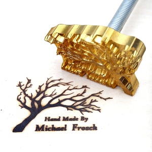 Embosseur à chaud personnalisé en laiton et fer pour logo en cuir et bois, gâteaux, hamburgers, mariages, fêtes, logos privés et DIY - Product Image 1