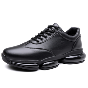 Chaussures de sport décontractées en cuir pour hommes, bottes de sécurité en microfibre ultra-fine respirantes et légères à plateforme basse, collection printemps-automne, vente en gros - Product Image 2