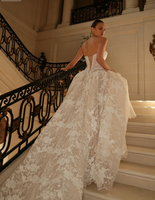 S2466Y Nouvelle Arrivée 2026 Robe de Mariée Principale Style Princesse Luxueuse, Rétro Français, Sans Bretelles, en Dentelle, avec Traîne Imposante et Effet Amincissant