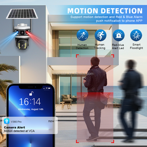 4K 4G Solar panel Drahtlose Überwachung PTZ-Kamera V380 Pro Dual-Objektiv CCTV Outdoor-Sicherheit 4G Sim-Karte Solar kamera - Product Image 6