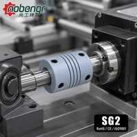 Acoplamiento Helicoidal de Aleación de Aluminio Industrial con Tornillo de Posicionamiento, Tipo Roscado sin Holgura, para Transmisión de Robots CNC