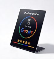 Support d'affichage personnalisé avec code QR, puce RFID/NFC, carte PVC sans contact, carte de membre, carte cadeau Google Play, paiement hôtelier, paiement sans contact par tapotement