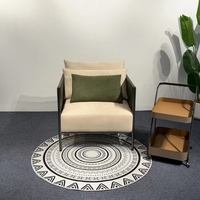 Fauteuil d'appoint moderne pour salon, fauteuil simple avec structure en métal pour la maison ou le bureau