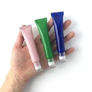10g Customize logo Lip Gloss Tubes Cosmetics Packaging Bottle 10ml Green Empty Metal <b>Applicator</b> Squeeze Lip Balm Plastic Tube - Product Image 1
