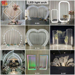 Arco Decorativo a Forma di Alghe <span class=keywords><strong>per</strong></span> Palcoscenico di Matrimoni ed Eventi all'Aperto, <span class=keywords><strong>Sfondo</strong></span> in Ferro Battuto <span class=keywords><strong>per</strong></span> Decorazioni Nuziali - Product Image 5