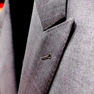 Completo da <span class=keywords><strong>Uomo</strong></span> <span class=keywords><strong>Grigio</strong></span> 100% Lana a Righe - Blazer e Pantaloni Eleganti per Ufficio, Matrimonio e Cerimonie - Collezione 2026 Hot Sale - Product Image 4