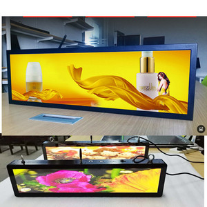 Barre en tôle tendue <span class=keywords><strong>de</strong></span> 35.4 pouces écran LCD Android Wifi numérique haute luminosité étagère LCD écran publicitaire - Product Image 1
