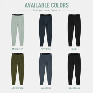 <b>Wool</b> Men's <b>Base</b> <b>Layer</b> Leggings Thermal Underwear Pants Custom Logo Premium Warm Soft Breathable Winter Outdoor Bottom - Product Image 4