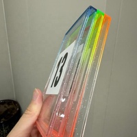Pelindung Kartu TPU Warna Gradasi Campuran Glitter Transparan untuk Kartu TAG, Pelindung Slab, Bumper Pelindung Slab
