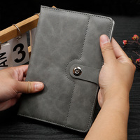 Libreta de Negocios Personalizada, Engrosada, con Hebilla Hueca, de Cuero PU, A5, 100 Hojas, Estilo Francés, Plegable, para Reuniones, Trabajo, Oficina, Registro