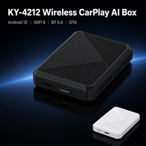 กล่อง CarPlay Smart Box ไร้สาย ระบบ Android <span class=keywords><strong>12</strong></span> AI Adapter แบรนด์สั่งทำ ODM WiFi 6 Dual Band BT5.4 Netflix YouTube Dongle สำหรับเครื่องเสียงติดรถยนต์ - Product Image 2