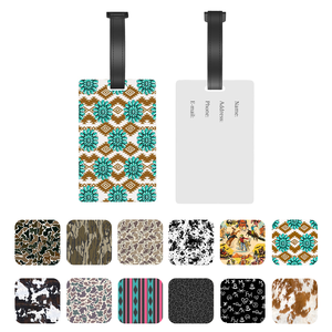 No Moq Customized Pattern Camo Aztec Cow Print Travel Luggage <b>Tag</b> - Product Image 1