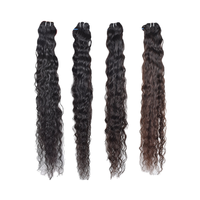 Extensions de cheveux humains 100% vierges naturels de temple indien de qualité Remy, longueur 10-32 pouces, couleur noir brut, double trame machine, vente en gros