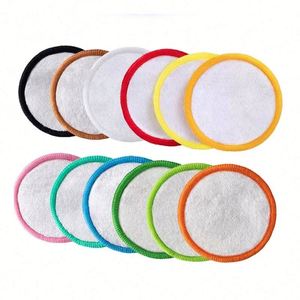 Disques démaquillants réutilisables en coton double couche avec emballage en tube en papier, écologiques, zéro déchet, pour les soins de la peau - Product Image 1