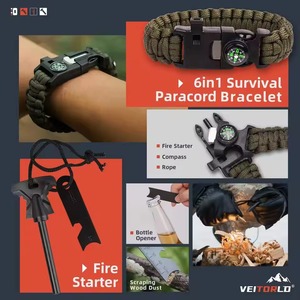 Kit de survie tactique en nylon et fer, ensemble d'outils d'urgence EDC portable pour le camping, la randonnée et l'aventure - Product Image 5