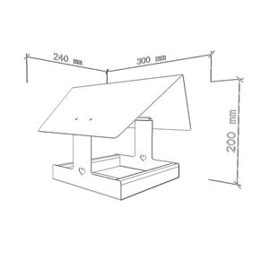 JH-Mech <span class=keywords><strong>Bird</strong></span> Feeder Station À Prova De Intempéries Minimalista Único De Alta Qualidade Revestido Em Pó Cinza Galvanizado De Aço Pendurado Alimentador De Pássaros - Product Image 3