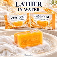 Savon à lessive en barre, emballage en boîte en papier, parfum personnalisé, vente en gros pour importateurs, distributeurs et chaînes de magasins