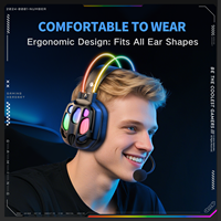 ONIKUMA X89 USB + prise 3.5mm stéréo RGB filaire noir casque de jeu avec microphone pour PC casque à son surround