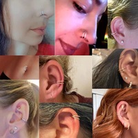 Anneau de piercing pour le nez en titane ASTM F136 poli miroir, clicker de septum G23, hypoallergénique, pour l'oreille, Daith, Helix, bijoux de corps